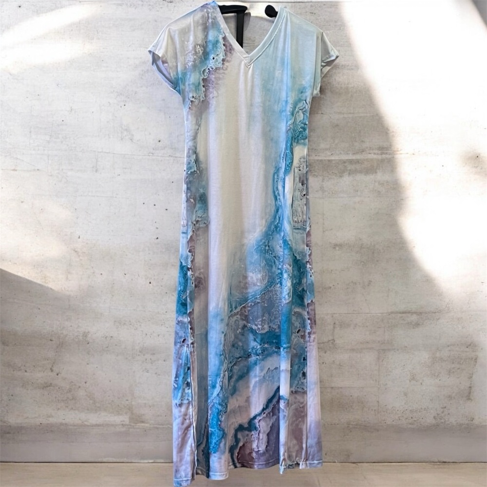 Boutique Abstract Ocean Print Dress | NEW | Soft Stretch | S & XL 🌊
